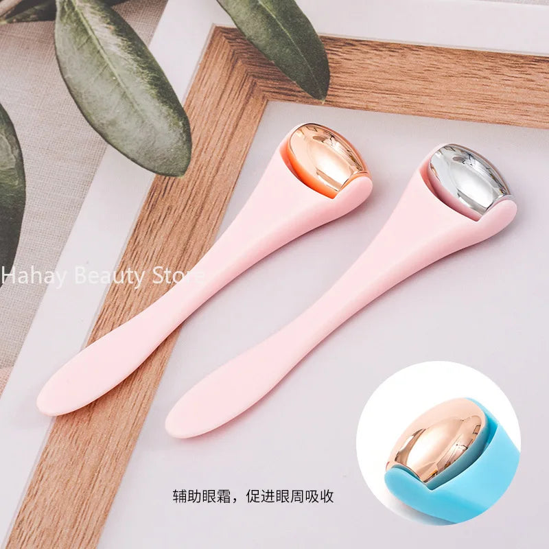 Double Head Stainless Steel Ice Roller Eye Cream Stick Dual-Use Eye Cream Spoon Face Ice Dressing Beauty Stick Face Massager