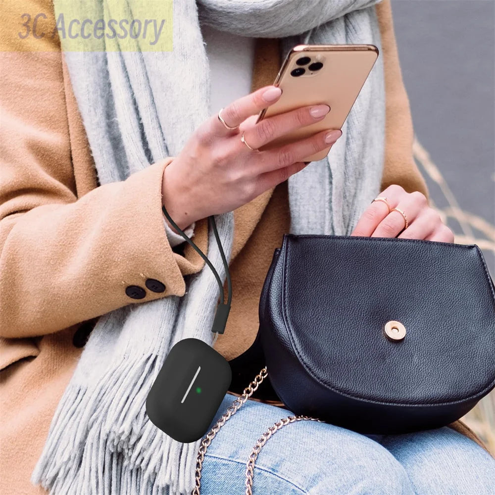 For 2022 Apple  AirPods Pro 2 protective case soft skins case with cleaning kit and lanyard  For AirPod Pro [visible front LED]