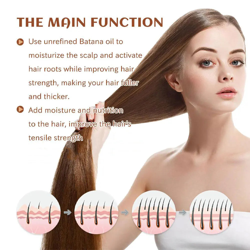 100% Pure Organic Hair Mask Batana Oil Hair Growth Oil Natural Treatment Nourish Reduce Hair Loss Anti-Breakage Hair Products