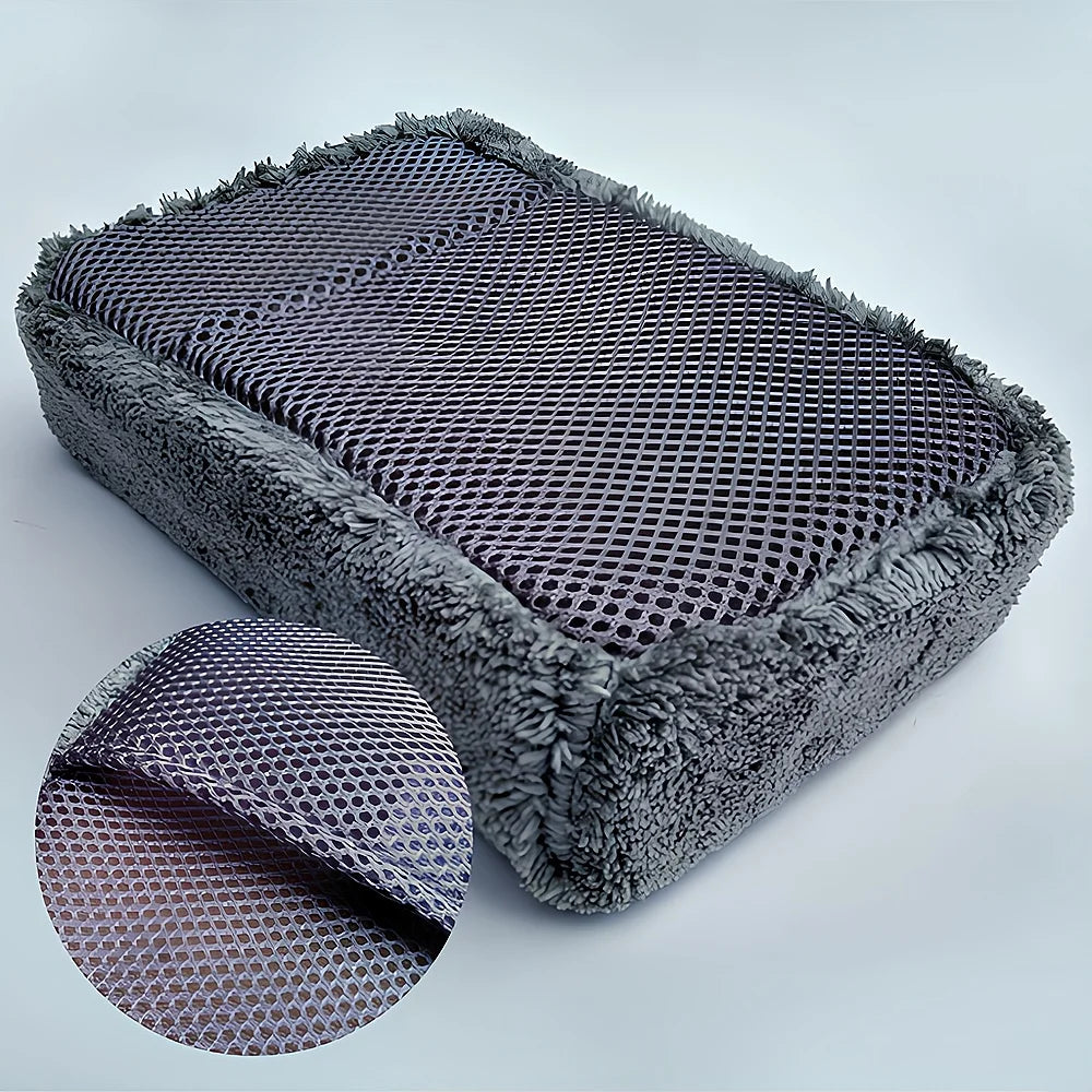 Car Wash Sponges Coral Velvet High Density Waxing Absorbent Wipe Beauty Products Maintenance Professional Brush Cleaning Curing