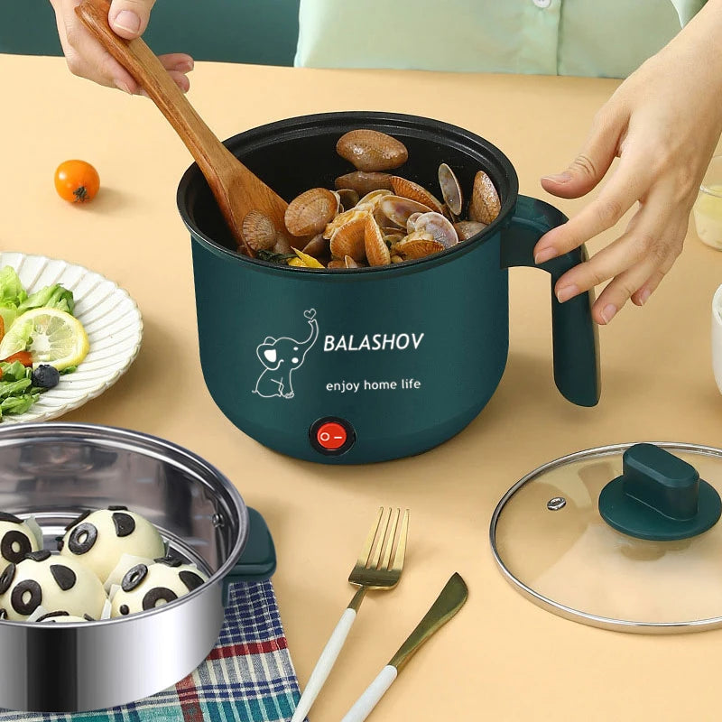 Electric Cooking Machine Household 1-2 People Hot Pot Single/Double Layer Multi Electric Rice Cooker Non-stick Pan Multifunction