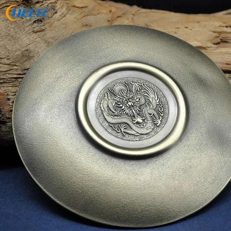 1PCVintage Dragon Phoenix Bronze Incense Tray Twelve Zodiac Antique Thread Incense Holder Incense Burner Indoor Sandalwood Stove