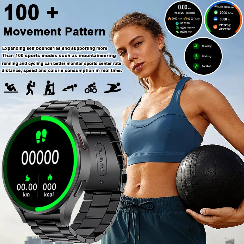 New For Samsung Galaxy Watch 6 GPS Track Smart Watch Men Amoled Always Display Body Temperature Clock BT Talk Chic Smart Watch