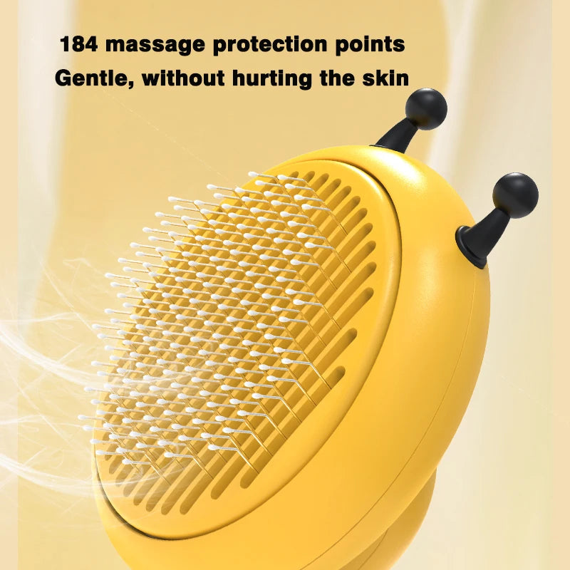 Bee Pets Self Cleaning Slicker Brush for Dog Cat Removes Hair Comb Undercoat Tangled Hair Massages Particle Beauty Products