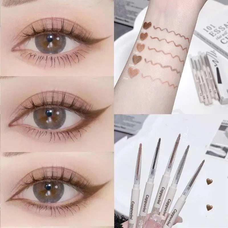 Matte Eye Shadow Lying Silkworm Gel Pen Natural Tea Brown Quick Drying Eye Liner Pencil Waterproof Beauty Cosmetics Women Makeup