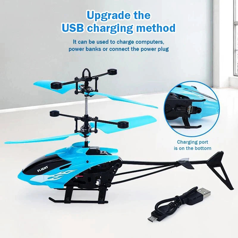 Mini Simulation Aircraft Gesture Induction Flying Vehicle Flight Rc Control Helicopter Children Model Toys