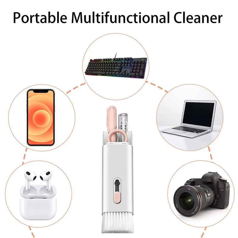7 in 1 Keyboard Cleaning Brush Dedicated For AirPods iPhone iMac Dust Mobile Phone Gaps Earphones Pens  Etc Washing A Suit
