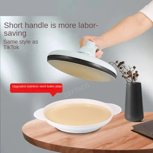 Non-stick Electric Crepe Pizza Maker Pancake Machine Griddle Baking Pan Cake Machine Kitchen Cooking Tools with Egg Beater