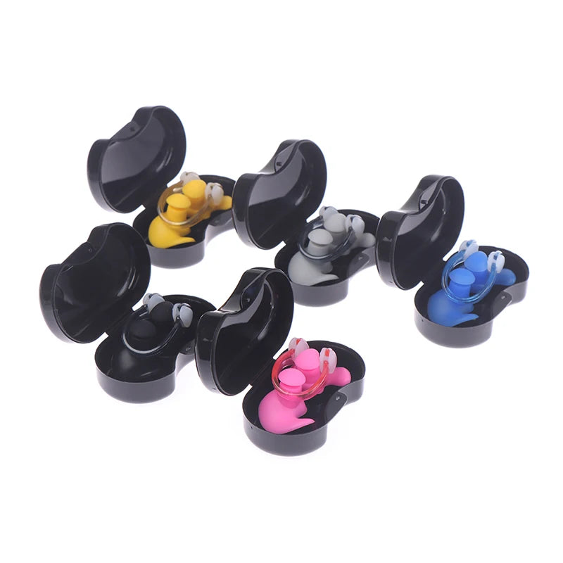 Summer Swimming Earplugs Nose Clip Silicone Waterproof Diving Ear Plugs