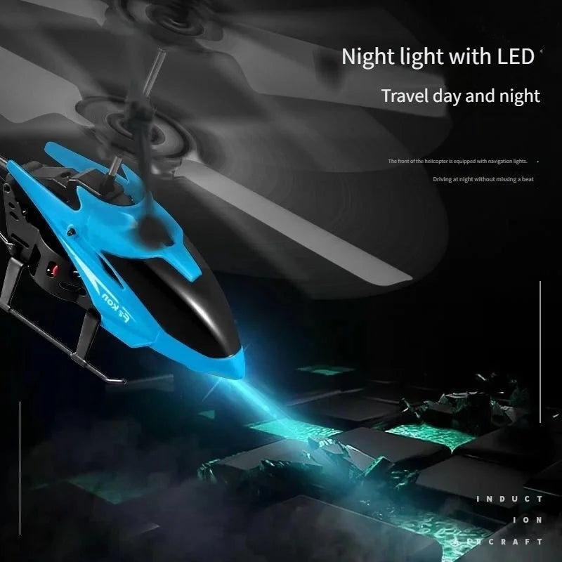 Remote control aircraft Floating two-way helicopter fall resistant play with lights rechargeable flight