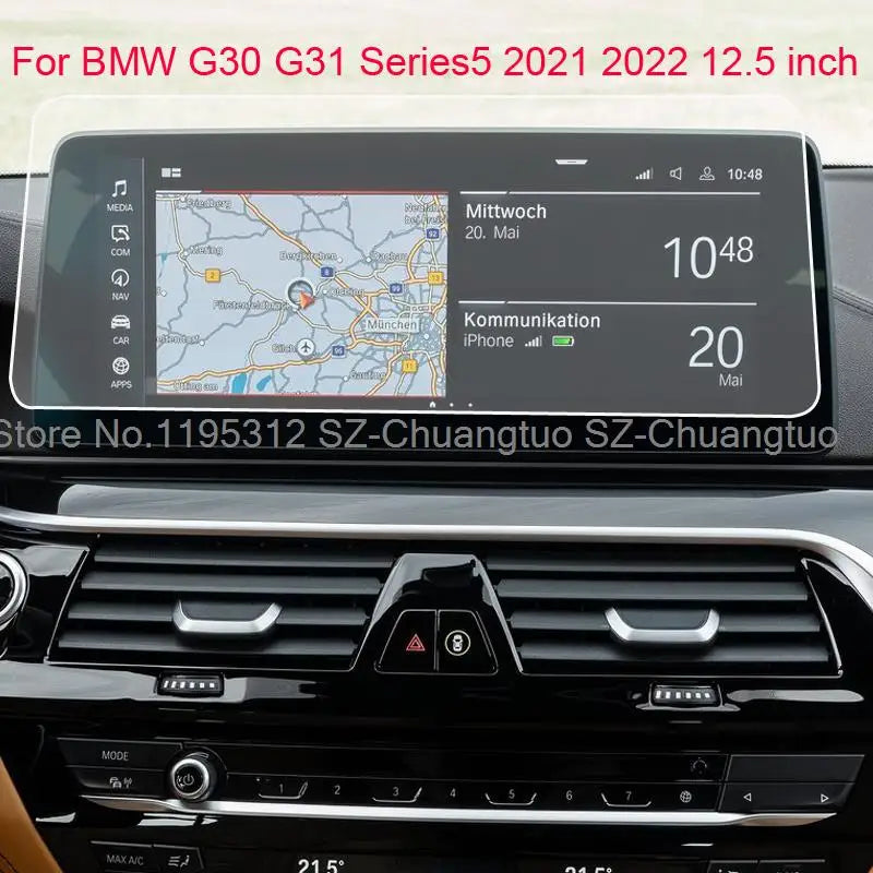 Tempered Glass Screen  Protector For BMW G30 G31 Series5 2021 2022 12.5 inch Car GPS Navigation  Film Anti-scratch Accessories