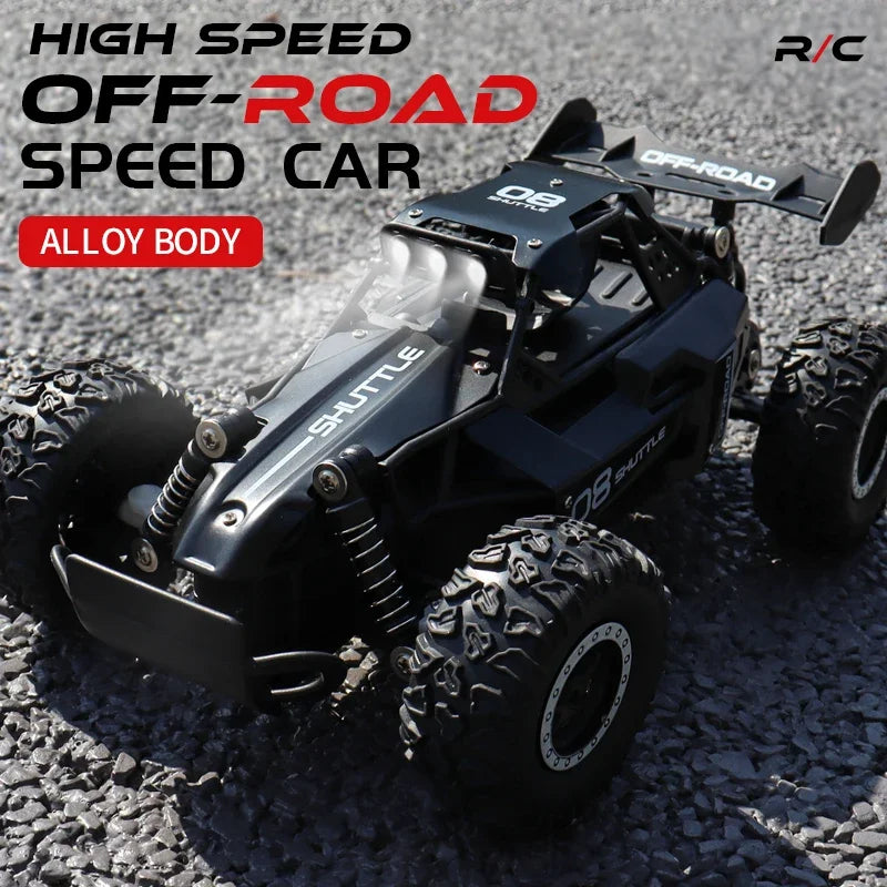 New RC Car 1:16 2WD  with LED Light  2.4G 20KM/H High Speed Off-Road Climbing Remote Control Car Toy Gifts for Boys Girls Kids