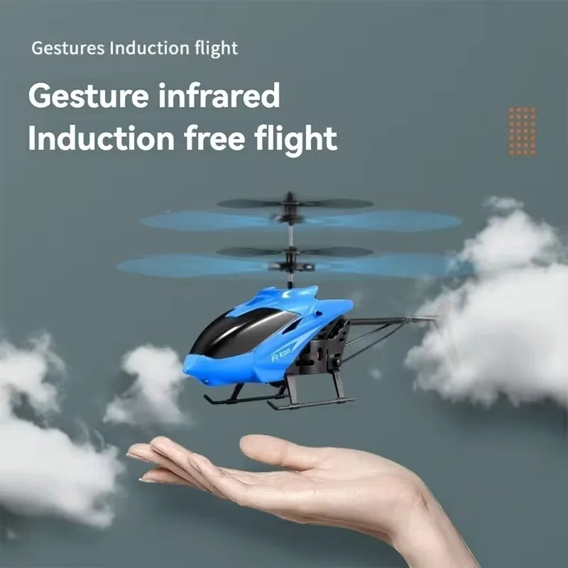 Remote control aircraft Floating two-way helicopter fall resistant play with lights rechargeable flight