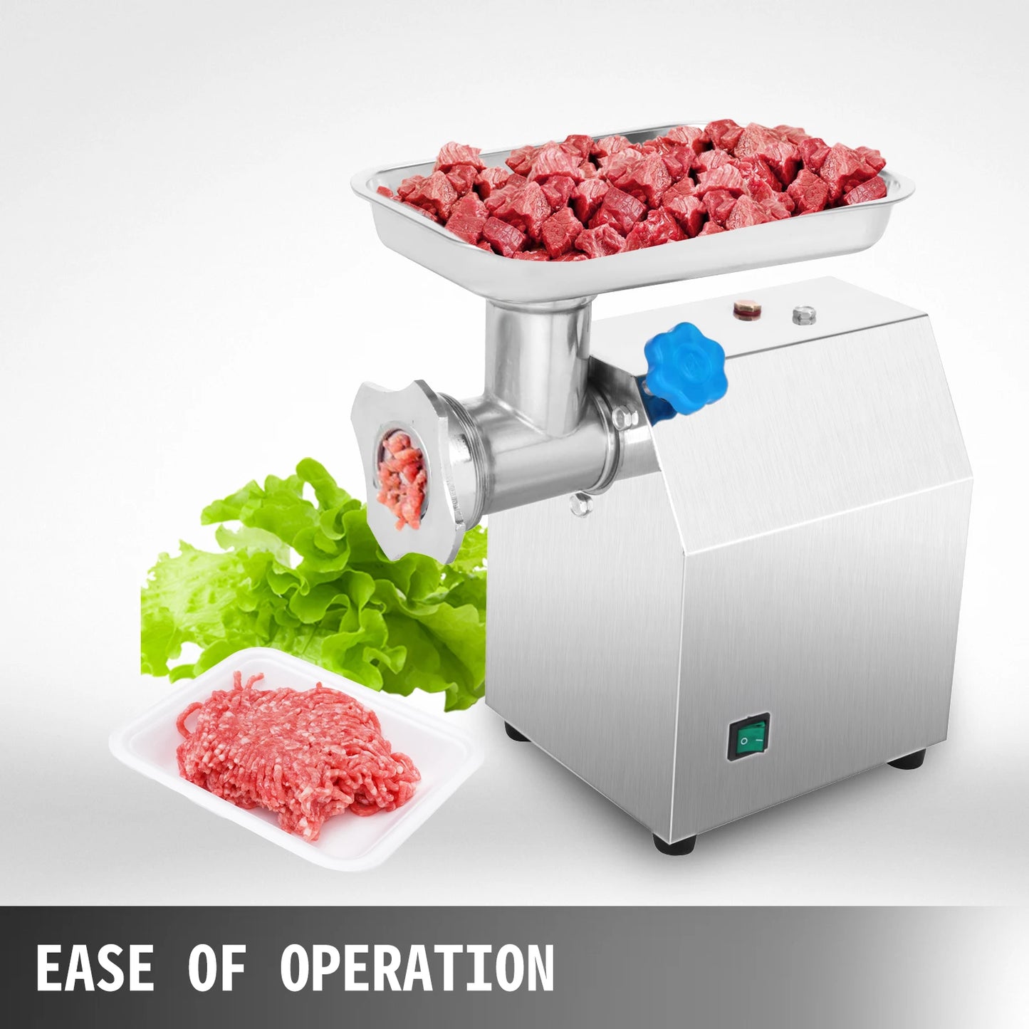 VEVOR Electric Meat Grinder 850W 122Kg/H Meat Mincer 190 r/min Sausage Maker Stainless Steel Food Mincing Machine for Home