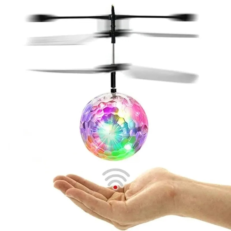 1Pc Colorful Mini Drone Shinning LED Drone Flying Ball Helicopter Light Crystal Ball Induction Quadcopter Aircraft Kids Toys