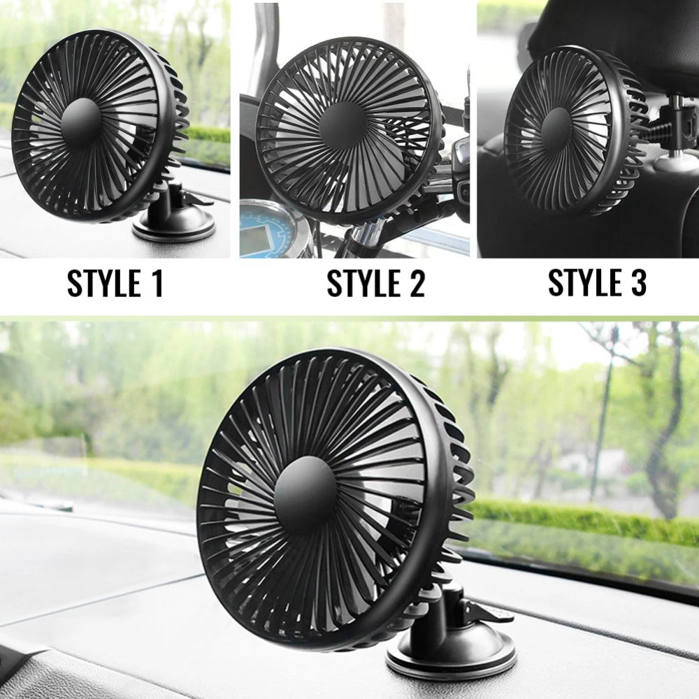 Car 12/24V USB 3 Gears Adjustable Fan Universal Auto Interior Parts Vehicle Accessories Fit For Car Home Bedroom Office