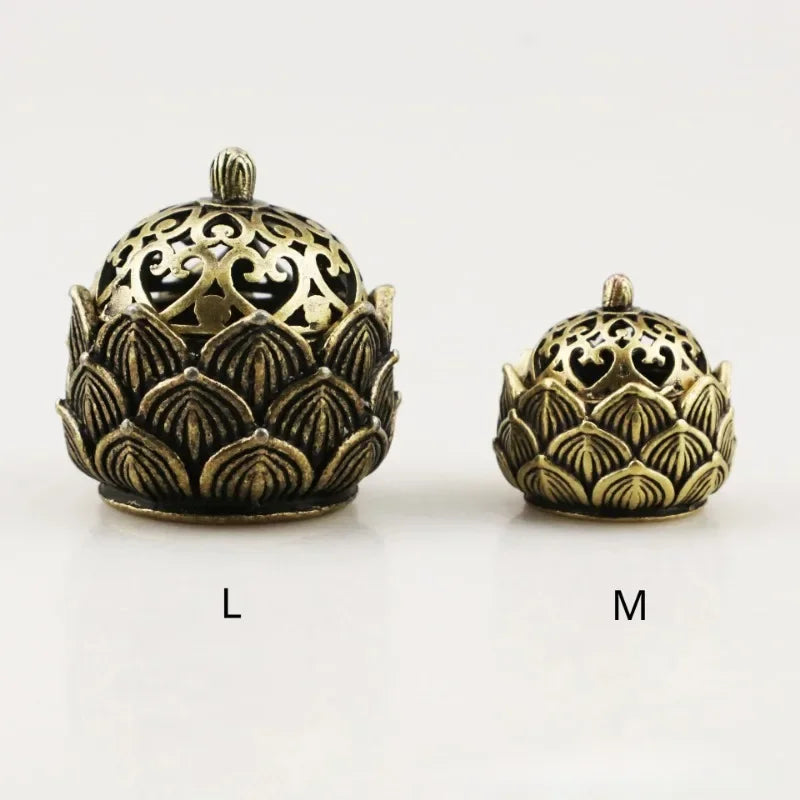 Buddhist Utensils Incense Burner Lotus Incense Censer Archaic Copper Alloy Sandalwood House Furnishings Home Office Decoration
