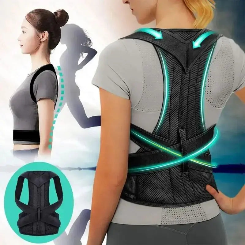 Adjustable Back Posture Corrector For Boys And Girls Relieves Back Pain With Breathable Shoulder Straps And Waist Belt