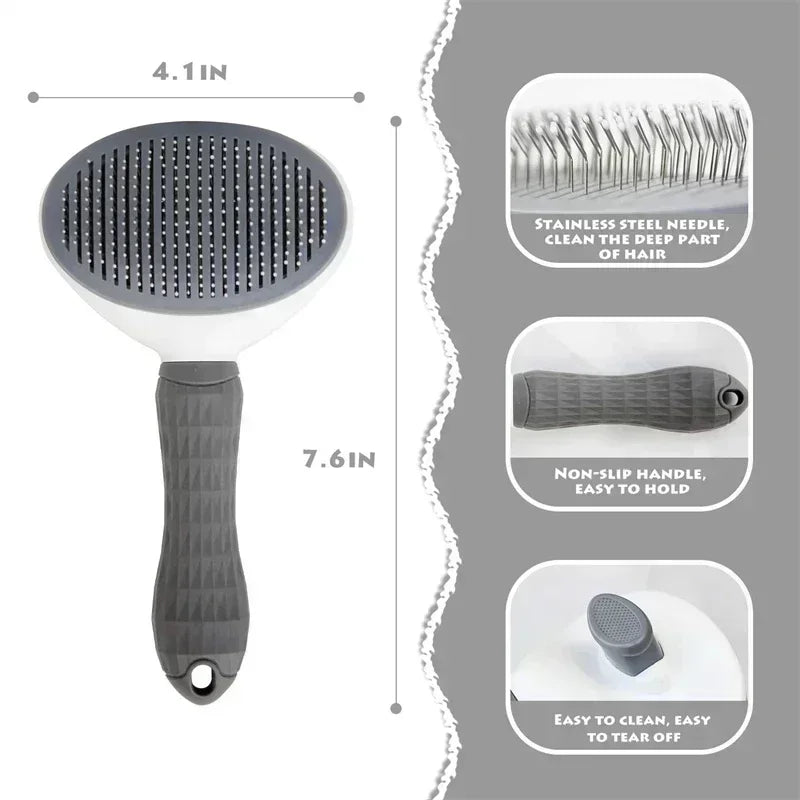 Cats and Dog Hair Removal Brushes Dogs Anti-slip Pet Grooming Brushes Comb for Dog Puppy Hair Care Supplies Brush for Cats Home
