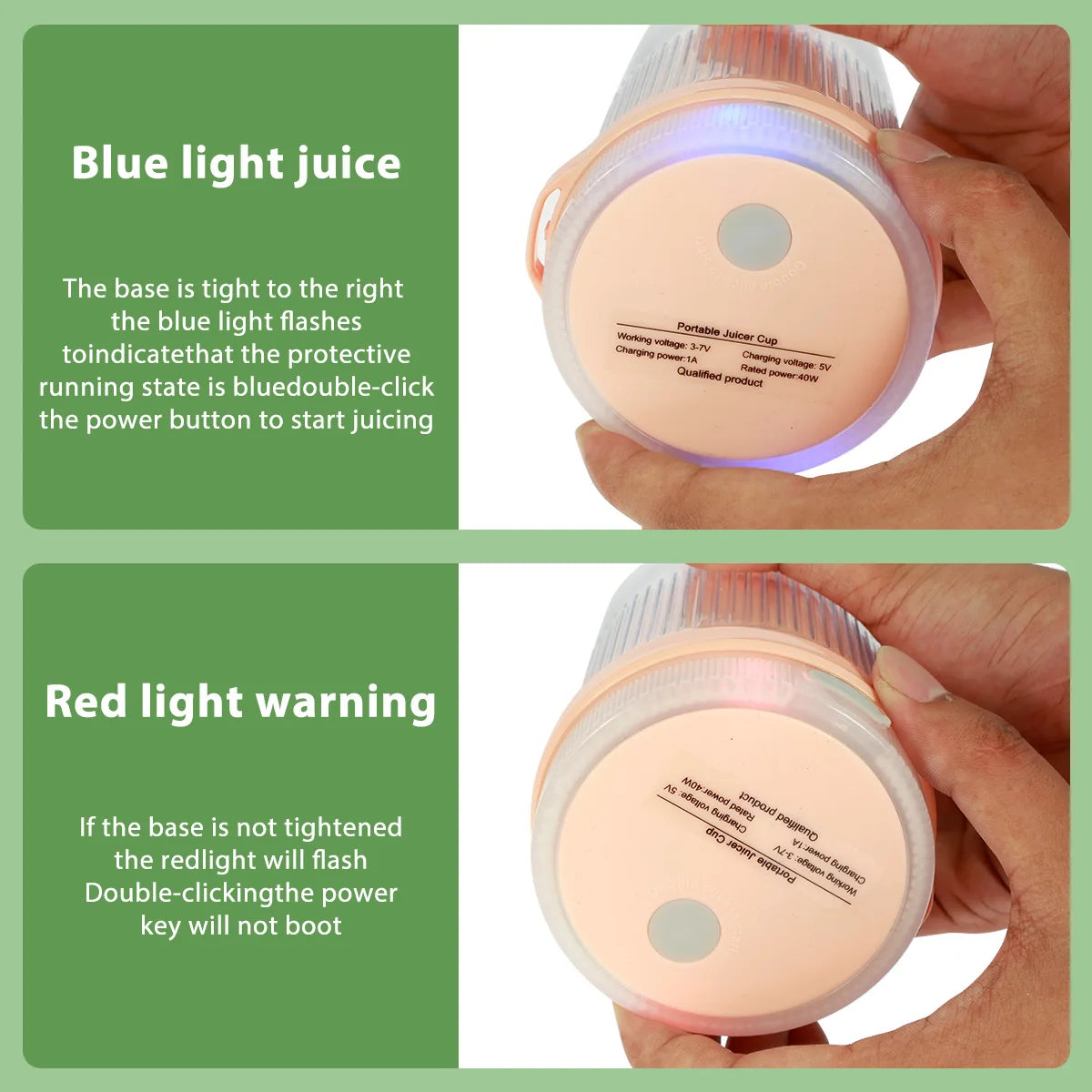 Mini Electric Juicer 380ML USB Rechargeable Fruit Juicer Portable Multifunctionl Automatic Juice Blender Cup for Travel/Home