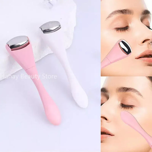 Double Head Stainless Steel Ice Roller Eye Cream Stick Dual-Use Eye Cream Spoon Face Ice Dressing Beauty Stick Face Massager