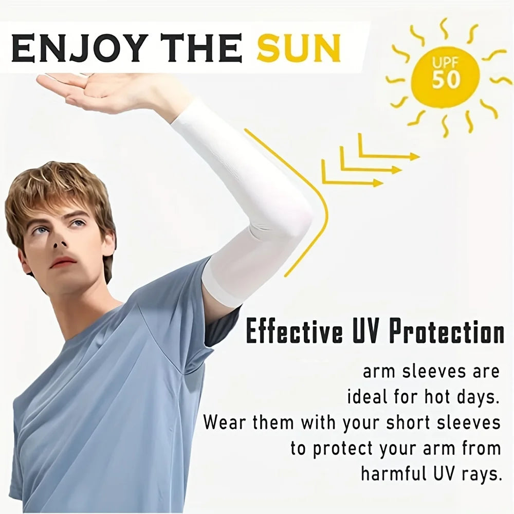 Breathable Sun Protection Sleeves - Cooling, UV Protection For Driving, Golfing, Fishing, Cycling, Hiking & Doing Sports