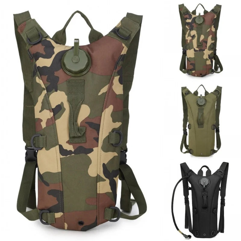 3L Waterproof Water Bag Outdoor Sports Backpack Travel Cycling Mountaineering Oxford Tactics Convenient Water Bottle Water Bag