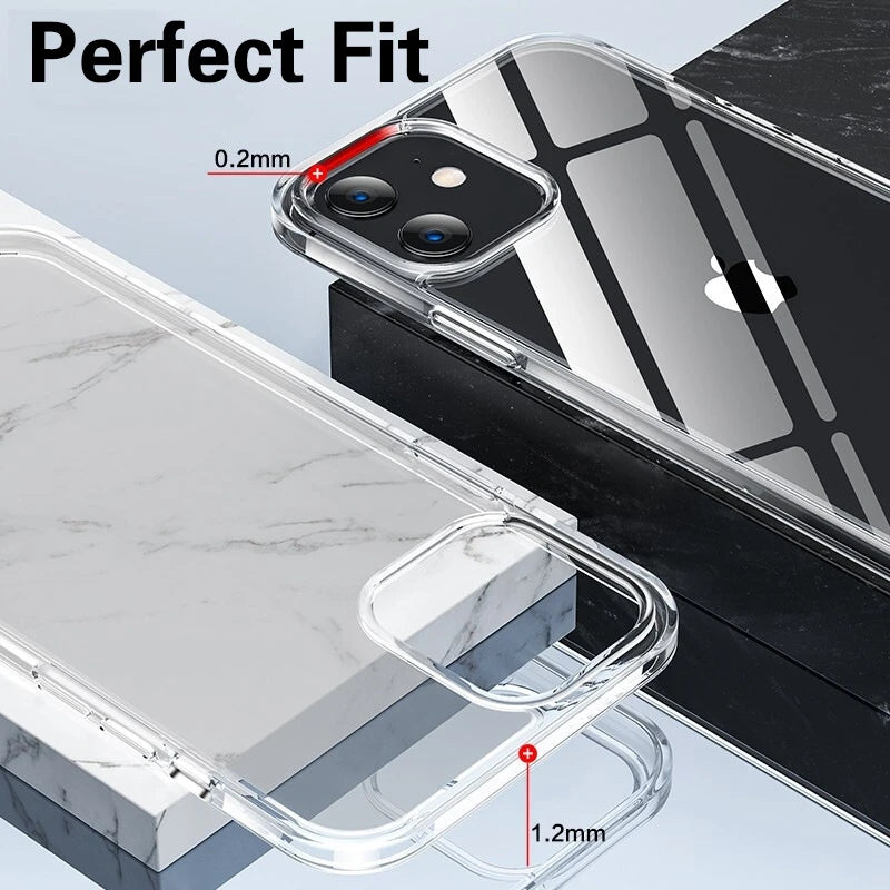 Clear Phone Case For iPhone 11 12 13 14 15 Pro Max Shockproof Transparent Soft Cover Case For iPhone XS MAX XR 7 8 Plus 6 6s