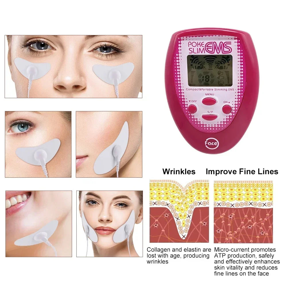 EMS Facial Massager Eye Face Lift Skin Tightening Anti-Wrinkle V-Shaped Face Muscle Stimulator Double Chin Remover Beauty Device