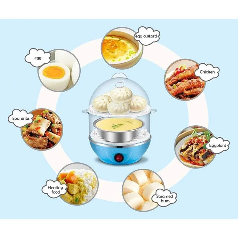 Egg Cooker,14 Egg Capacity Electric Egg Cooker Perfect Hard Boiled Egg Makerfor Hard Boiled Eggs,Steaming Shelf for  Vegetables
