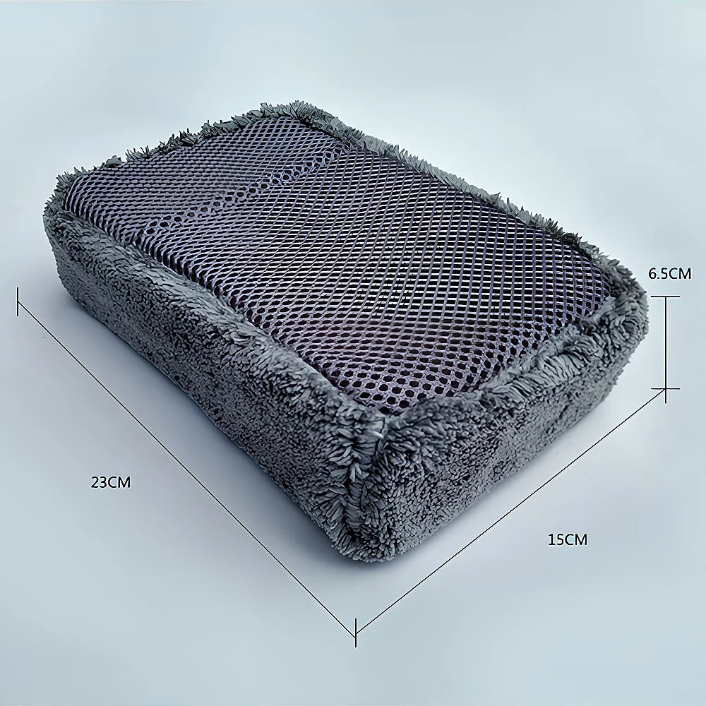 Car Wash Sponges Coral Velvet High Density Waxing Absorbent Wipe Beauty Products Maintenance Professional Brush Cleaning Curing