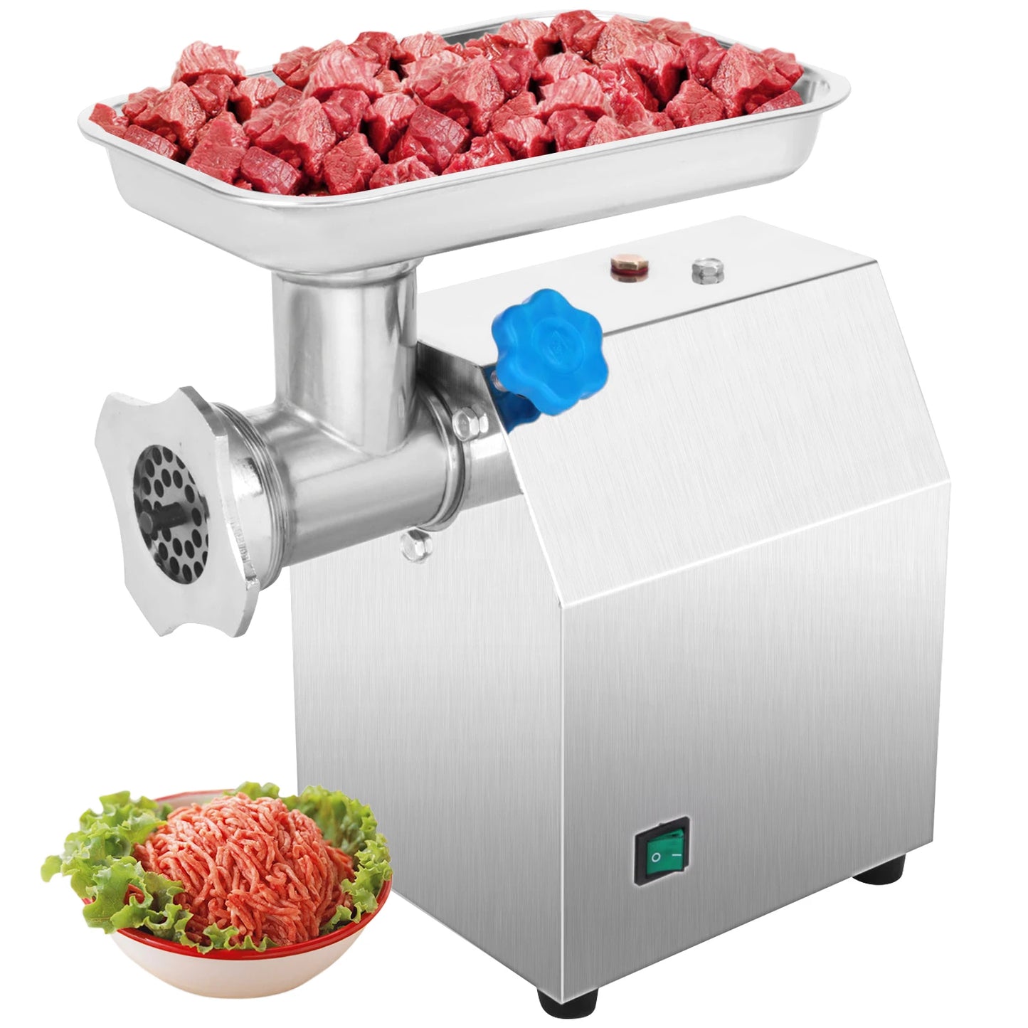 VEVOR Electric Meat Grinder 850W 122Kg/H Meat Mincer 190 r/min Sausage Maker Stainless Steel Food Mincing Machine for Home