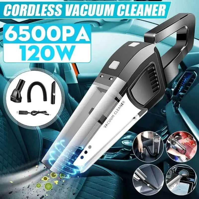 4500Pa Vacuum Cleaner Super Suction Cordless Battery Rechargeable Vacuum Cleaner Dust Clean Wet&Dry Dual Use For Home And Car Va