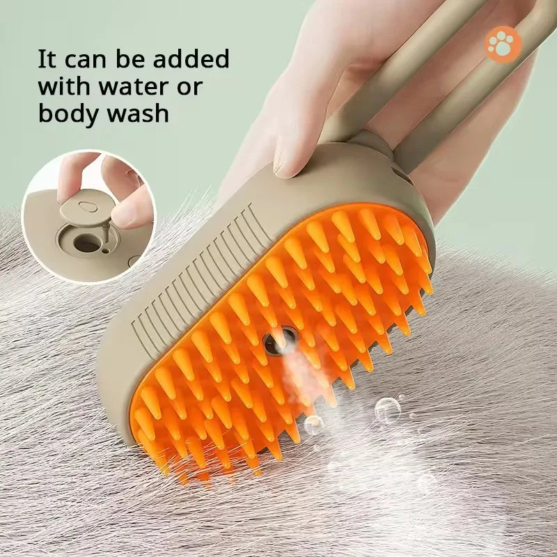 Cat Steam Brush Pet Triple Beauty Comb Dog Grooming Hair Removal Comb Electric Spray Dogs Steamy Supplies Products Home Garden