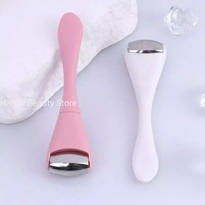 Double Head Stainless Steel Ice Roller Eye Cream Stick Dual-Use Eye Cream Spoon Face Ice Dressing Beauty Stick Face Massager