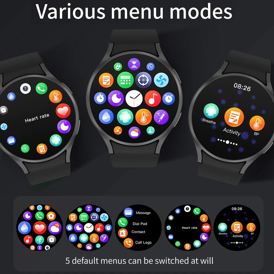 New For Samsung Galaxy Watch 6 GPS Track Smart Watch Men Amoled Always Display Body Temperature Clock BT Talk Chic Smart Watch