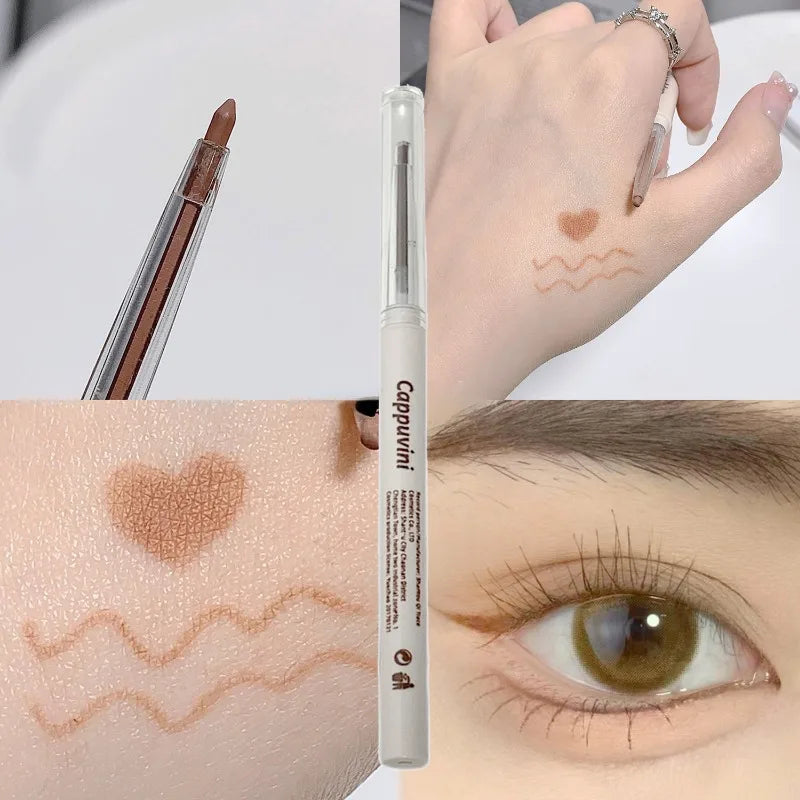 Matte Eye Shadow Lying Silkworm Gel Pen Natural Tea Brown Quick Drying Eye Liner Pencil Waterproof Beauty Cosmetics Women Makeup