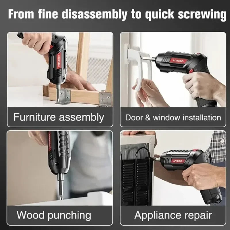 4.2V Electric Drill Cordless Power Tools Set Household Maintenance Repair 1800mAh Lithium Battery Mini Household Screwdriver