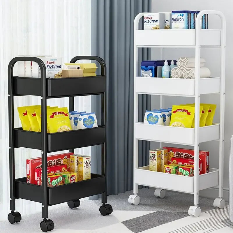 Trolley Rack Floor Multi-Layer Household Bedroom Baby Mobile Snack Kitchen Multi-Functional Storage Rack