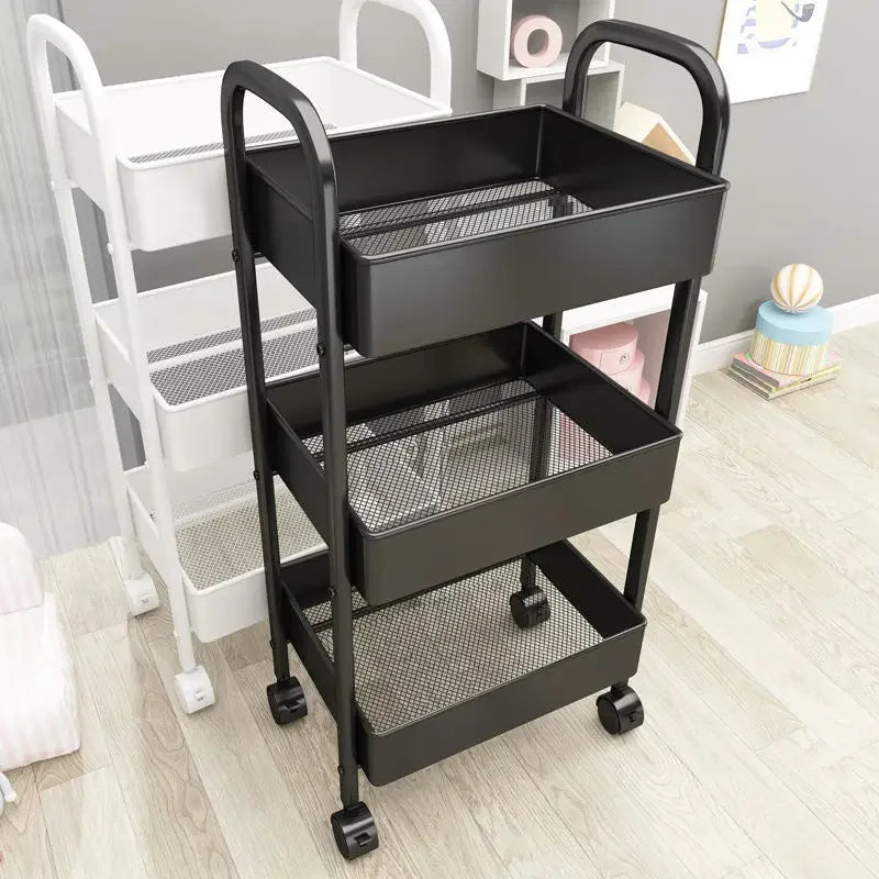 Trolley Rack Floor Multi-Layer Household Bedroom Baby Mobile Snack Kitchen Multi-Functional Storage Rack