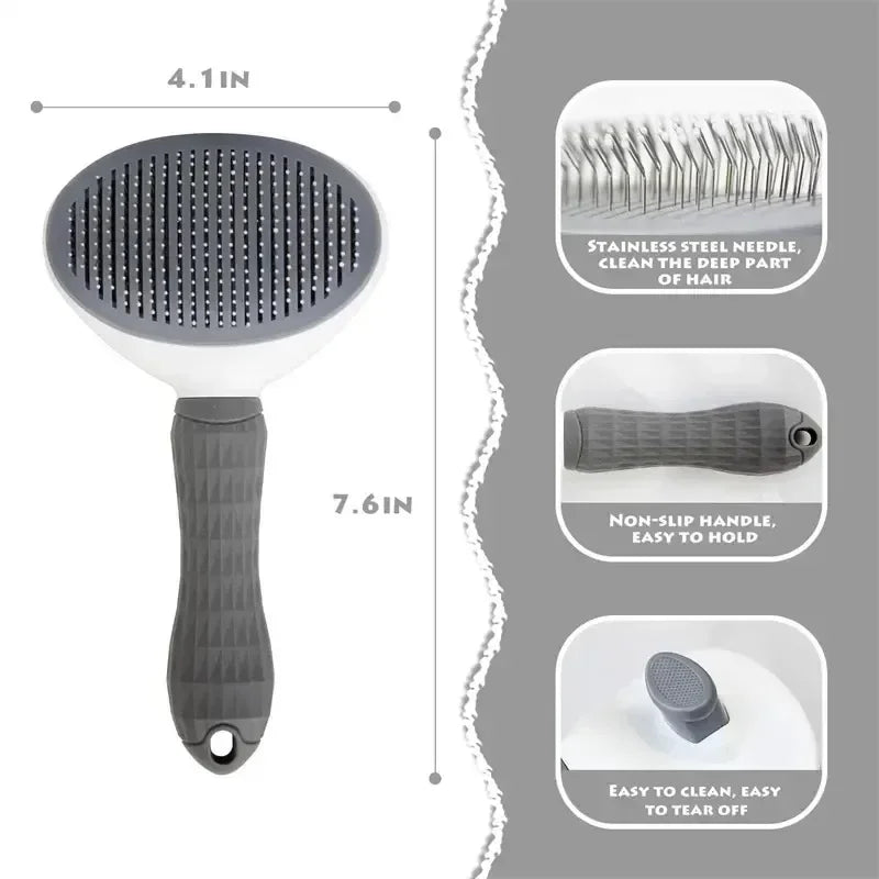 Pet Hair Removal Tool Dog Brush Cat Comb Animal Grooming Tools Stainless Steel Beauty Massage Comb Supplies Products Home Garden