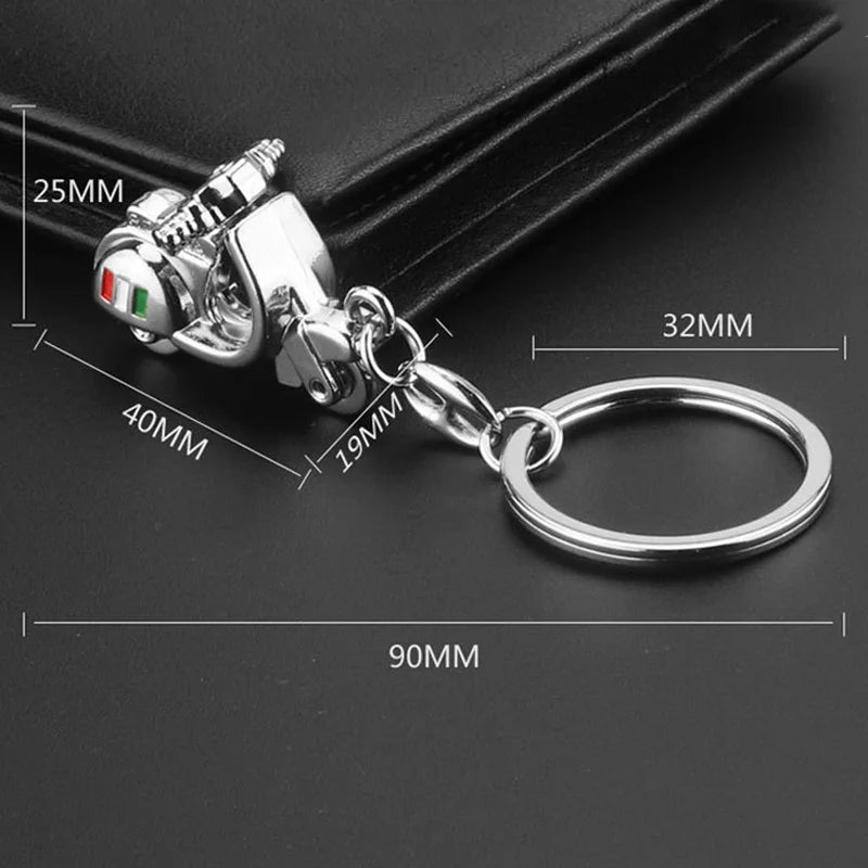 Motorcycle 3D Keychain Scooter Decoration Metal Keyring For Vespa Piaggio 125 Ducati Honda Yamaha Suzuki Key Holder Accessories