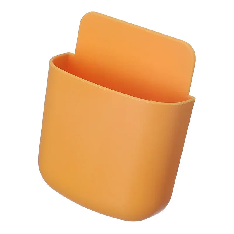 Wall Mounted Storage Box Mobile Phone Plug Holder Stand Rack Remote Control Storage Organizer Case Gadgets for Home