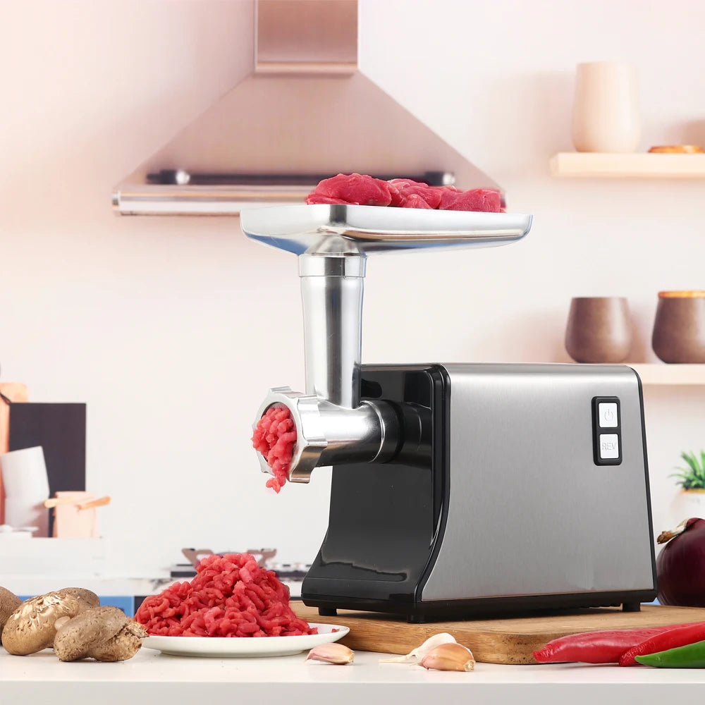 3200W Electric Meat Grinder Heavy Duty Commercial Kitchen Sausage Stuffer Maker Mincer Machine Food Processor