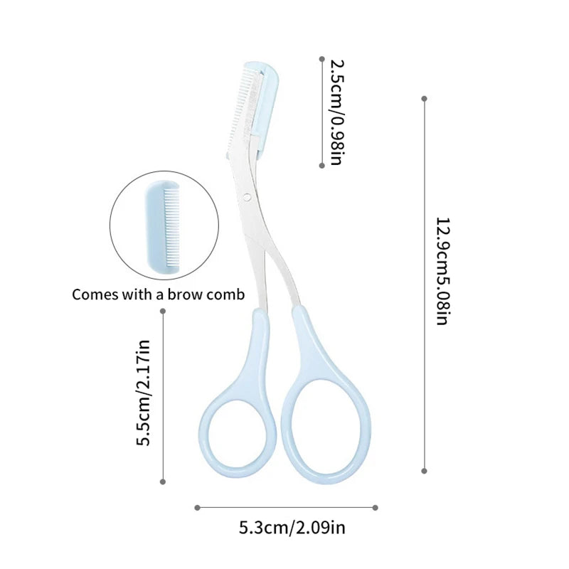 Eyebrow Trimmer Scissor Beauty Products For Women Eyebrow Scissors With Comb Stainless Steel Makeup Tools Beauty Scissors
