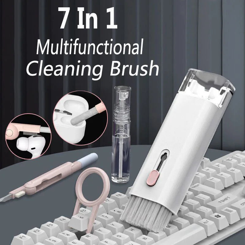 7 in 1 Keyboard Cleaning Brush Dedicated For AirPods iPhone iMac Dust Mobile Phone Gaps Earphones Pens  Etc Washing A Suit