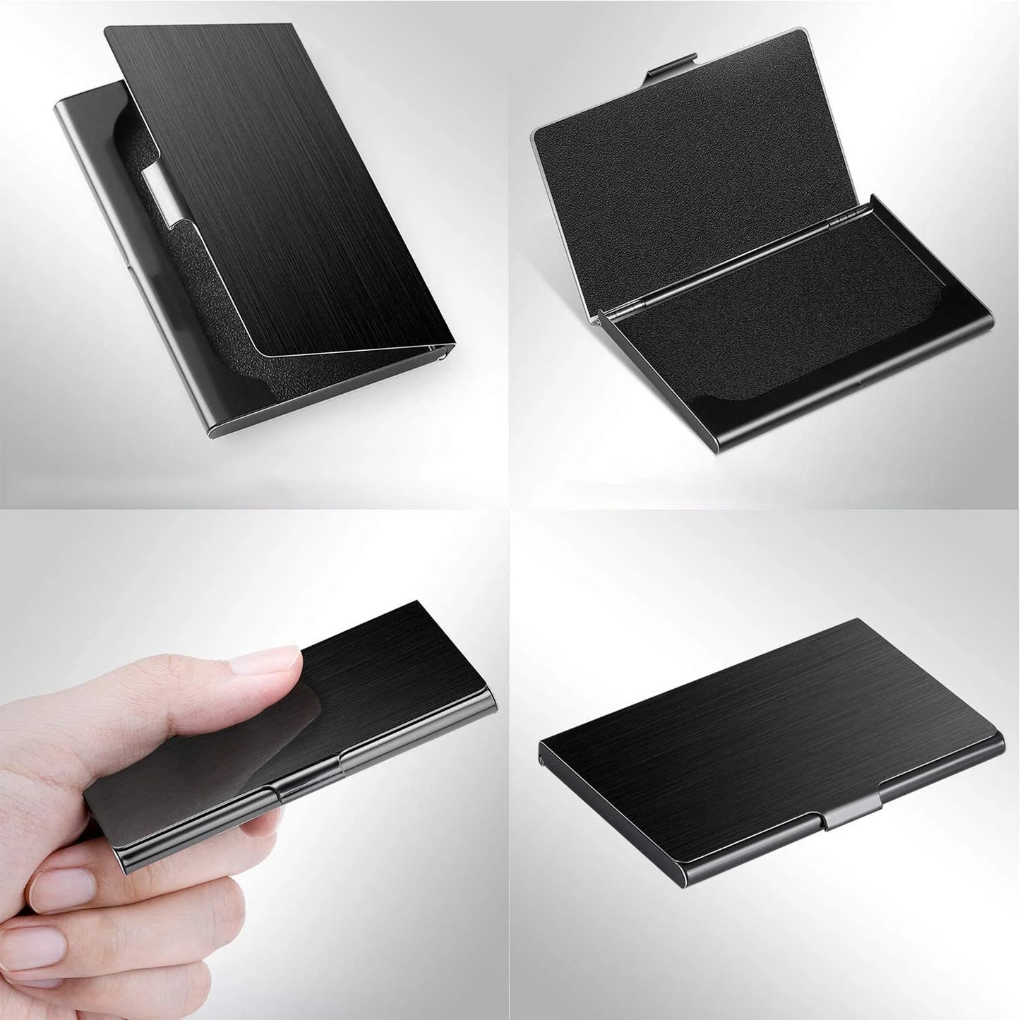 Metal Business Card Holder - Slim Pocket Business Card Case for Men & Women, Stainless Steel IC Cards Storage
