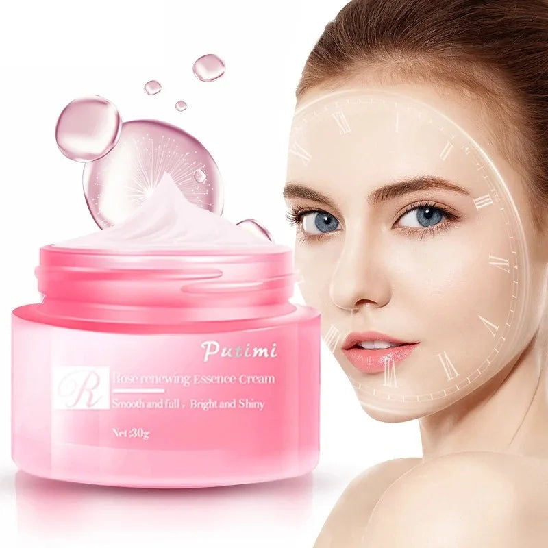 30g Rose Renewing Face Cream Nutritions Anti-Aging Moisturizing Firming Dark Spots Rose Brighten Essence Whitening Beauty Health