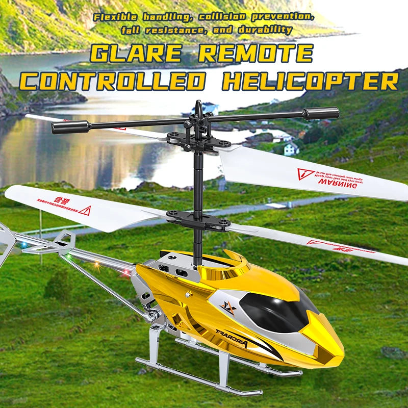 RC Helicopter with Light Fall Resistant Remote Control Helicopter Plane Aircraft Flying Kids Toys for Boys Gifts