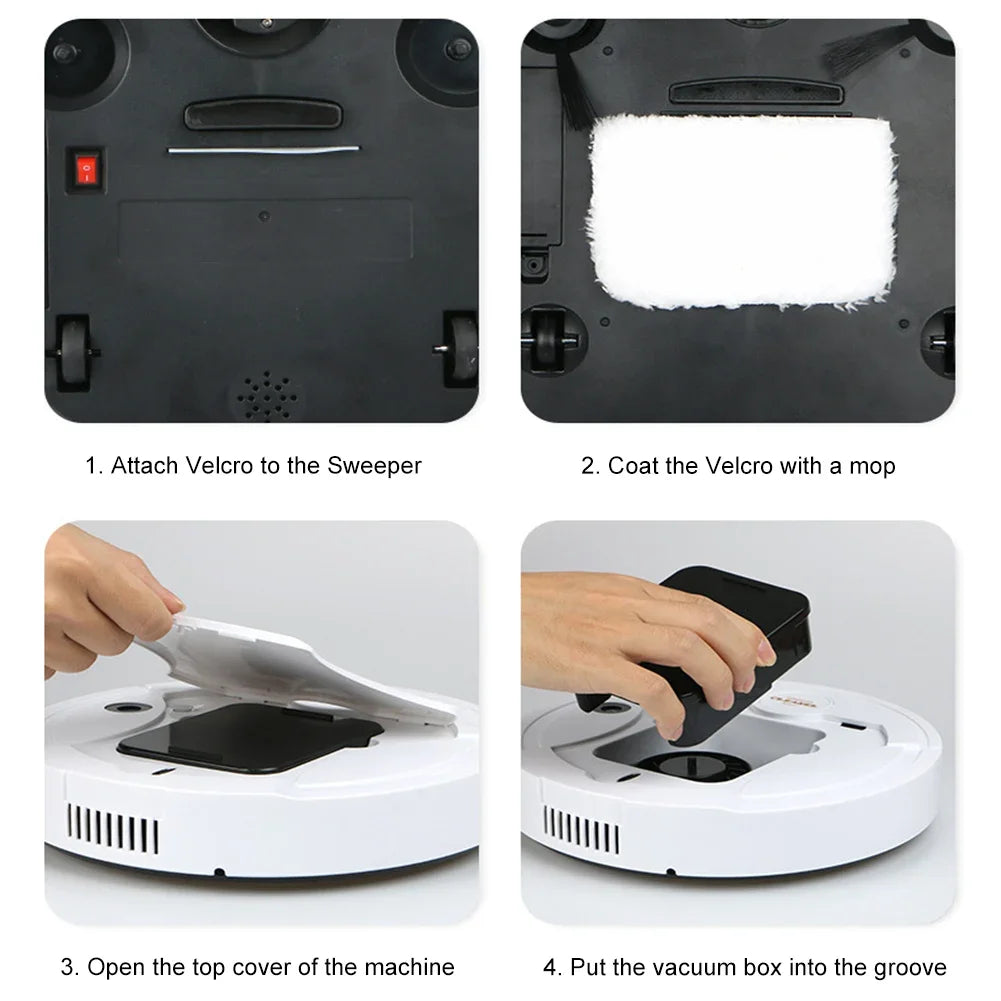 5 In 1 Wireless Sweeping Robot Vacuum Cleaner Multifunction Floor Sweeping Mopping Machine Vacuuming Humidifier Cleaning Tool